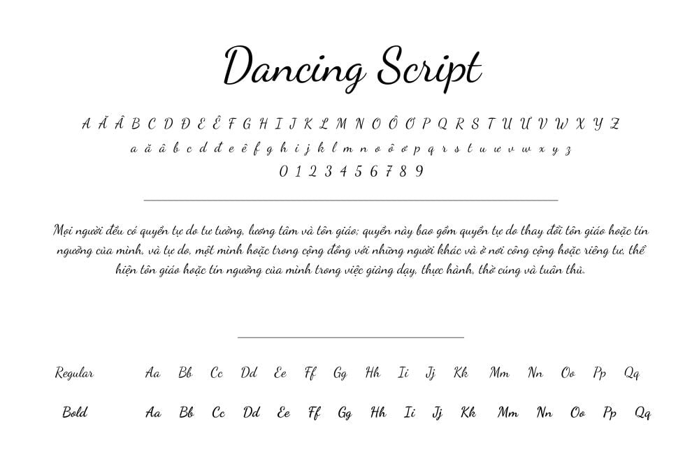 Dancing Script font