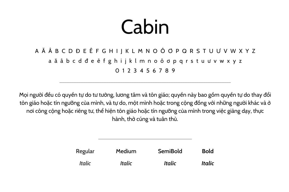 Cabin font