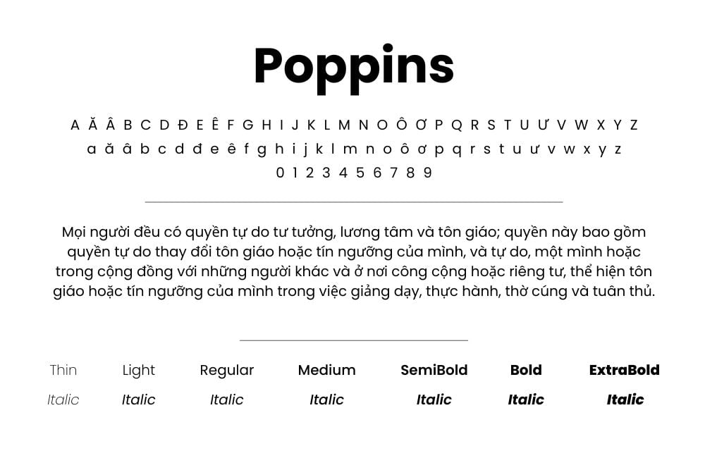 Poppins font