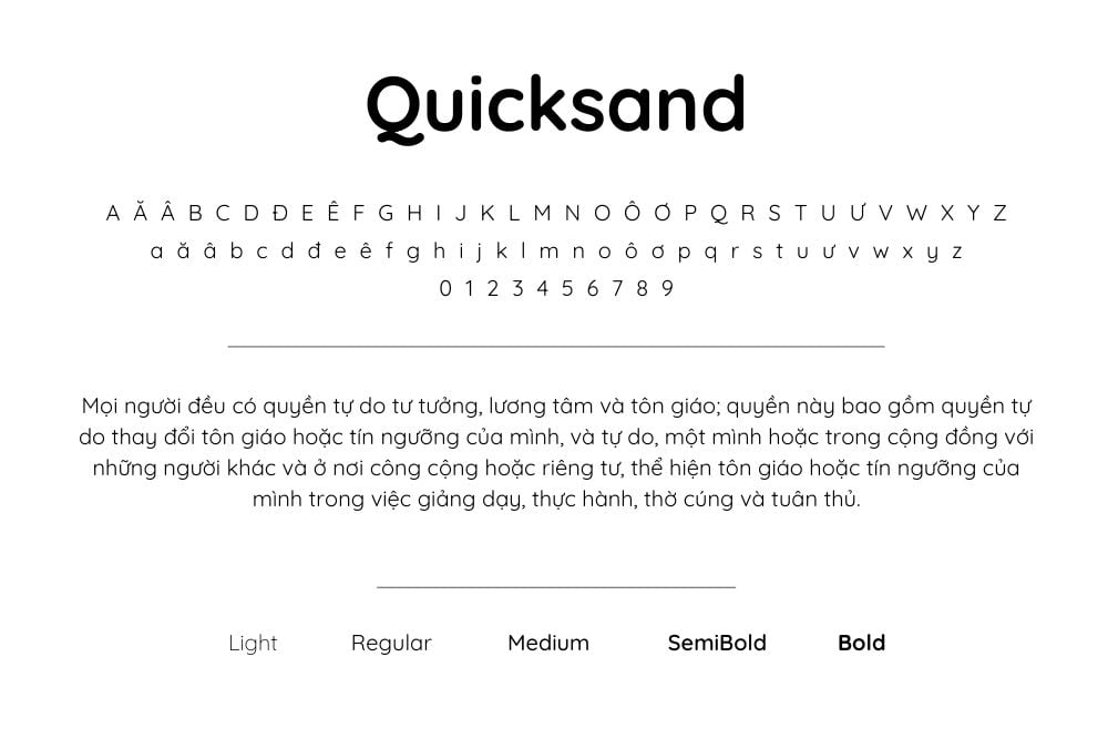 Quicksand font